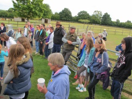 The crowds looked on as Ben spoke